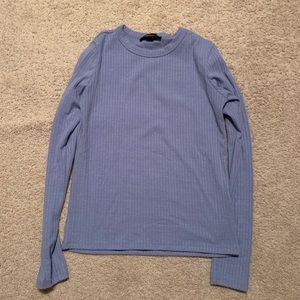 Ribbed periwinkle long sleeve